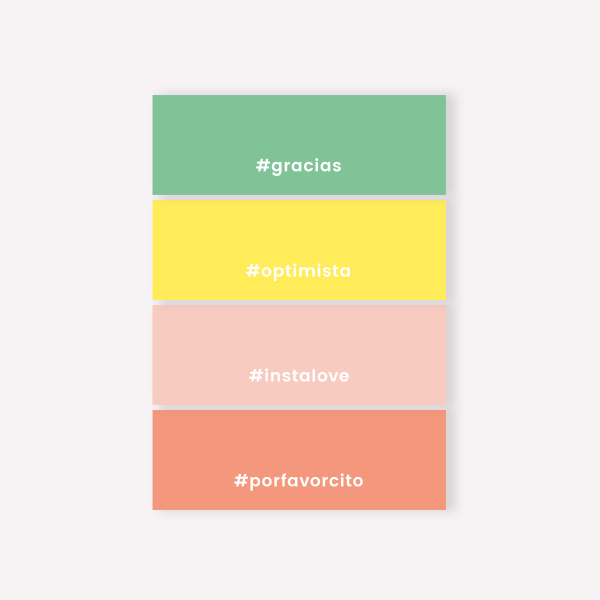 Notas Adhesivas set x4 Happimes Colorblock - Hashtag