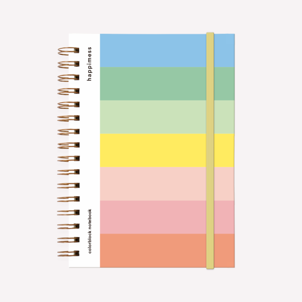 Cuaderno Anillado A5 Punteado Happimess Colorblock
